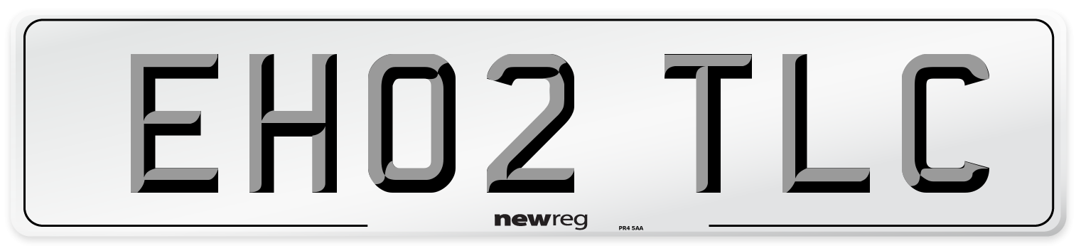 EH02 TLC Number Plate from New Reg